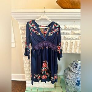 Johnny Was Silk Dress-kimono style